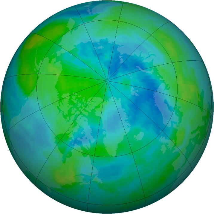 Arctic ozone map for 16 September 2000